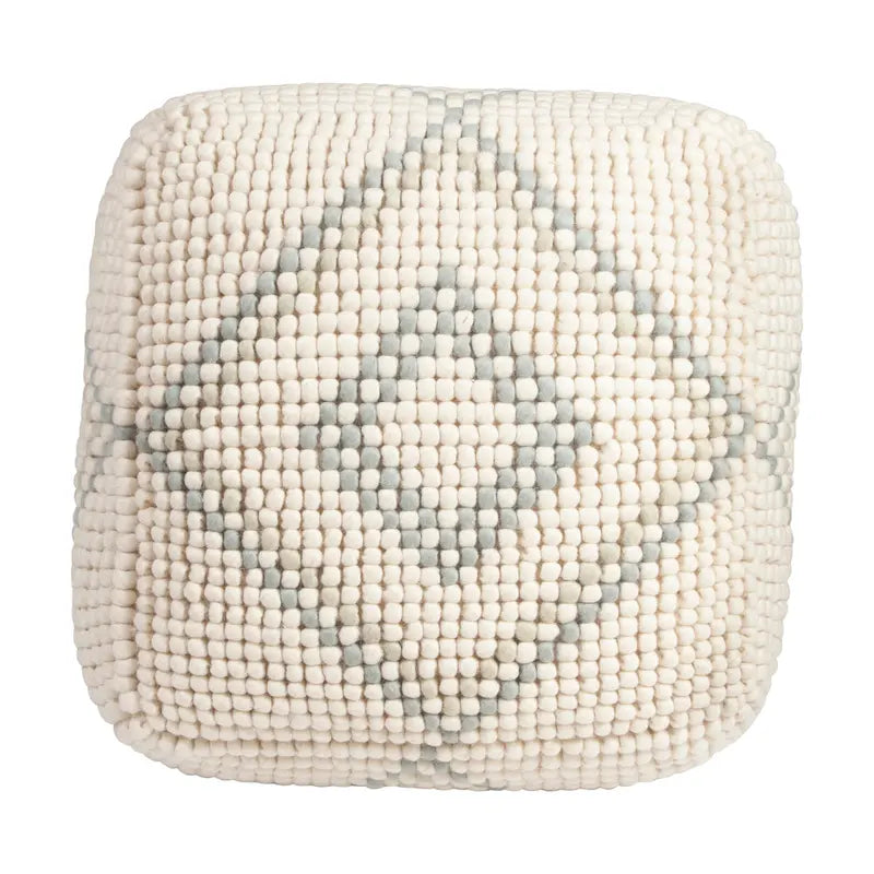 Pouf en laine et coton de Nouvelle-Zélande