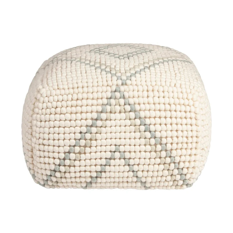Pouf en laine et coton de Nouvelle-Zélande