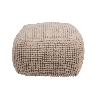 Pouf en laine et coton de Nouvelle-Zélande