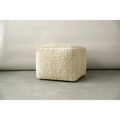 Pouf en laine et coton de Nouvelle-Zélande
