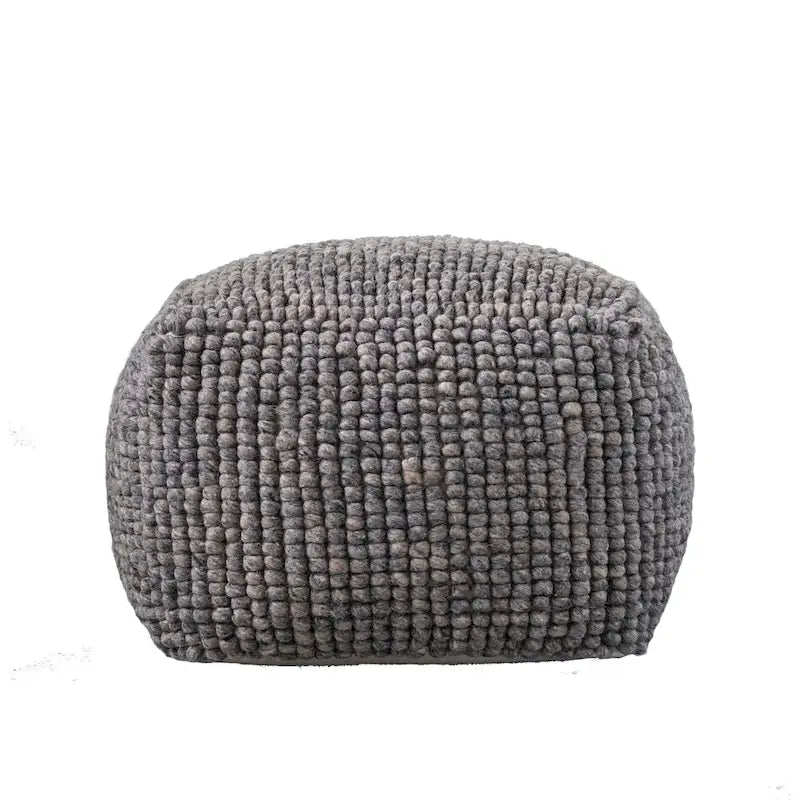 Pouf en laine et coton de Nouvelle-Zélande