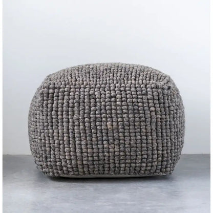 Pouf en laine et coton de Nouvelle-Zélande