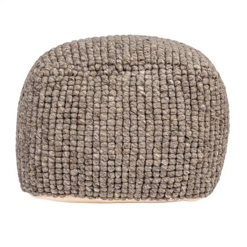 Pouf en laine et coton de Nouvelle-Zélande