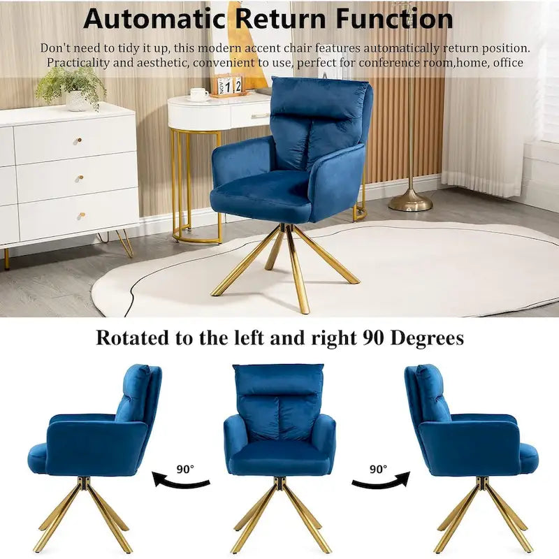 Fauteuil pivotant Howtai pour salon, cuisine et salle à manger