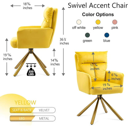 Fauteuil pivotant Howtai pour salon, cuisine et salle à manger