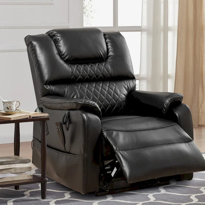 35.5 W Dual Electric Power Lift Recliner,Massage&Heat,180 degrees
