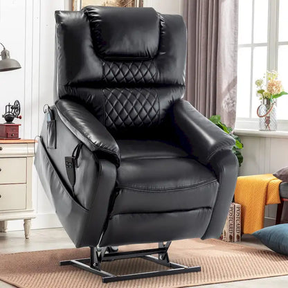 Fauteuil inclinable électrique à double levage 35,5 W, massage et chauffage, inclinaison à 180 degrés