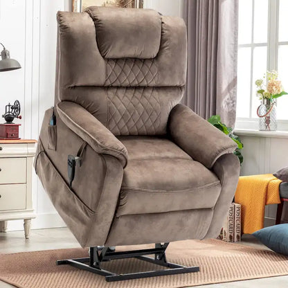 Fauteuil inclinable électrique à double levage 35,5 W, massage et chauffage, inclinaison à 180 degrés