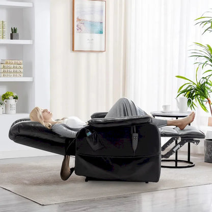 Fauteuil inclinable électrique à double levage 35,5 W, massage et chauffage, inclinaison à 180 degrés