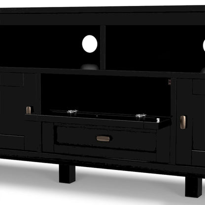 Meuble TV WYNDENHALL Norfolk en bois massif, 183 cm de large, pour téléviseurs jusqu'à 203 cm (80 pouces) - Dimensions : 183 cm (L) x 44,5 cm (P) x 66 cm (H)