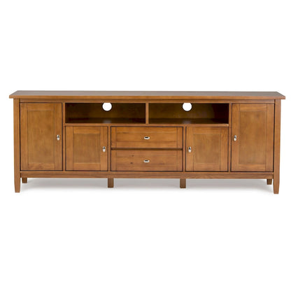 Meuble TV WYNDENHALL Norfolk en bois massif, 183 cm de large, pour téléviseurs jusqu'à 203 cm (80 pouces) - Dimensions : 183 cm (L) x 44,5 cm (P) x 66 cm (H)