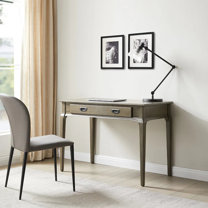 Stratus Solid Wood Laptop Writing Desk with Drop Front Keyboard Drawer