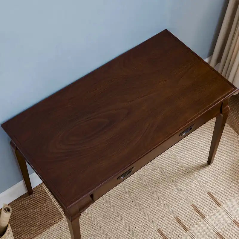 Bureau pour ordinateur portable Stratus en bois massif avec tiroir à clavier rabattable à l'avant
