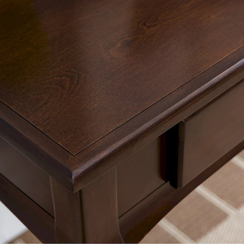 Bureau pour ordinateur portable Stratus en bois massif avec tiroir à clavier rabattable à l'avant