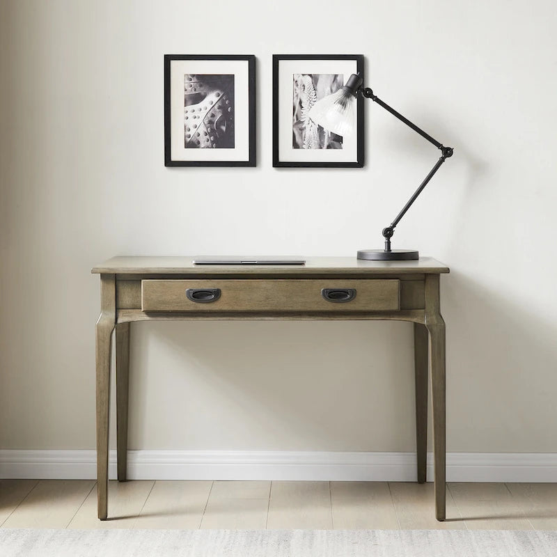Bureau pour ordinateur portable Stratus en bois massif avec tiroir à clavier rabattable à l'avant