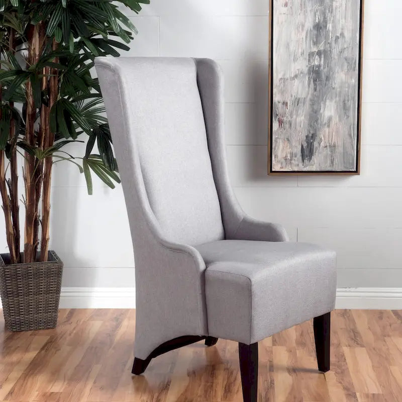 Chaise de salle à manger Callie à dossier haut en tissu de Christopher Knight Home - 59 cm (L) x 73 cm (l) x 117 cm (H)