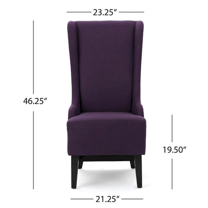 Chaise de salle à manger Callie à dossier haut en tissu de Christopher Knight Home - 59 cm (L) x 73 cm (l) x 117 cm (H)