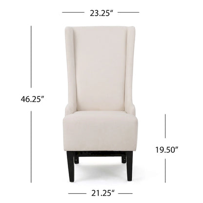 Chaise de salle à manger Callie à dossier haut en tissu de Christopher Knight Home - 59 cm (L) x 73 cm (l) x 117 cm (H)