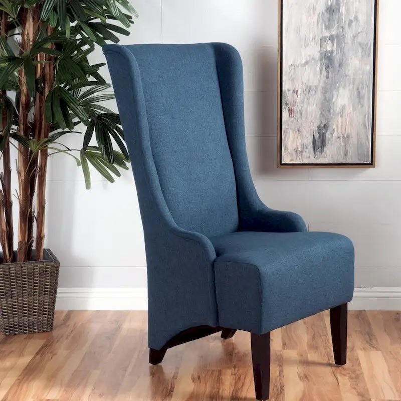 Chaise de salle à manger Callie à dossier haut en tissu de Christopher Knight Home - 59 cm (L) x 73 cm (l) x 117 cm (H)