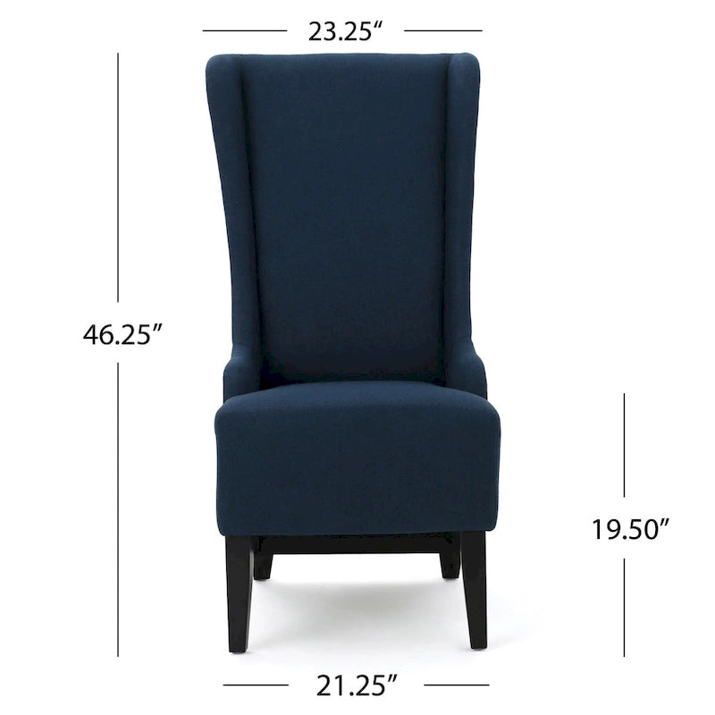 Chaise de salle à manger Callie à dossier haut en tissu de Christopher Knight Home - 59 cm (L) x 73 cm (l) x 117 cm (H)