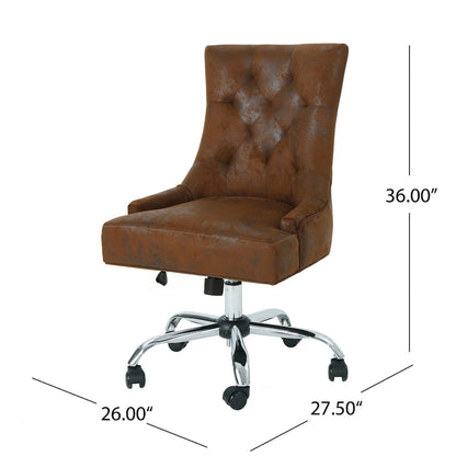 Fauteuil de bureau contemporain capitonné Americo par Christopher Knight Home