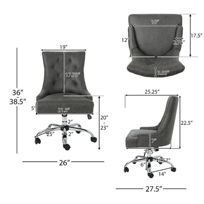 Fauteuil de bureau contemporain capitonné Americo par Christopher Knight Home
