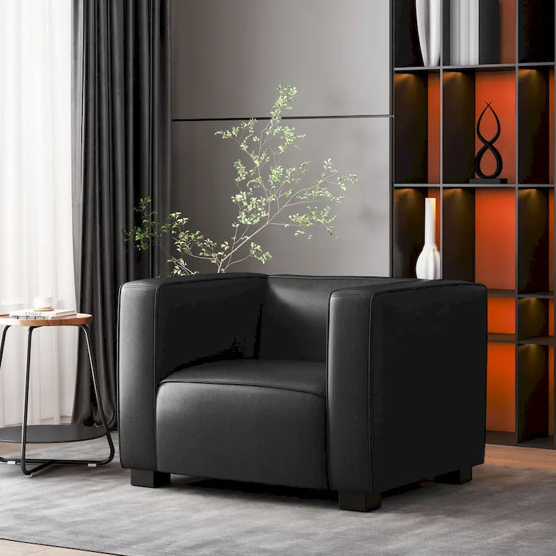 Fauteuil club Goyette en similicuir de Christopher Knight Home