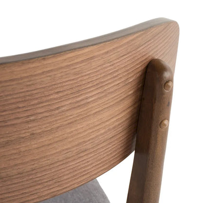Chaises de salle à manger en bois recouvertes de tissu (lot de 2) par Christopher Knight