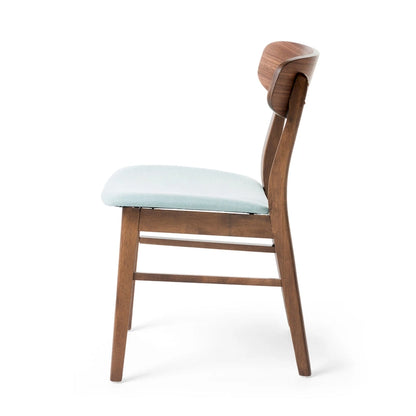 Chaises de salle à manger en bois recouvertes de tissu (lot de 2) par Christopher Knight