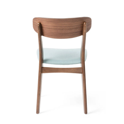 Chaises de salle à manger en bois recouvertes de tissu (lot de 2) par Christopher Knight
