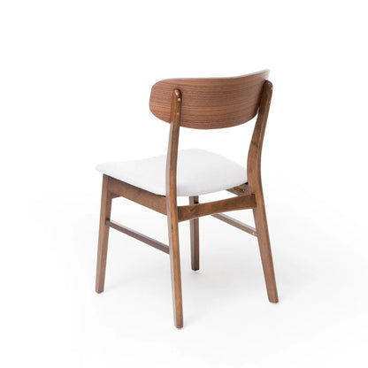 Chaises de salle à manger en bois recouvertes de tissu (lot de 2) par Christopher Knight