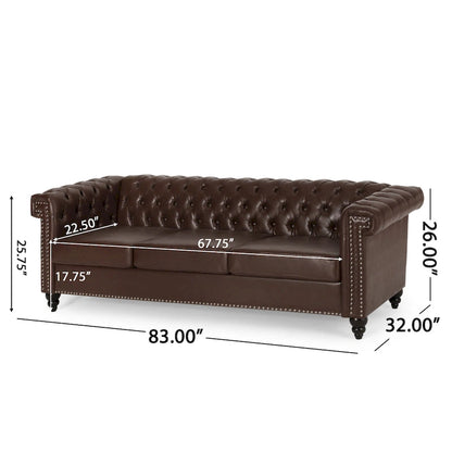 Canapé Chesterfield capitonné 3 places Parkhurst de Christopher Knight Home