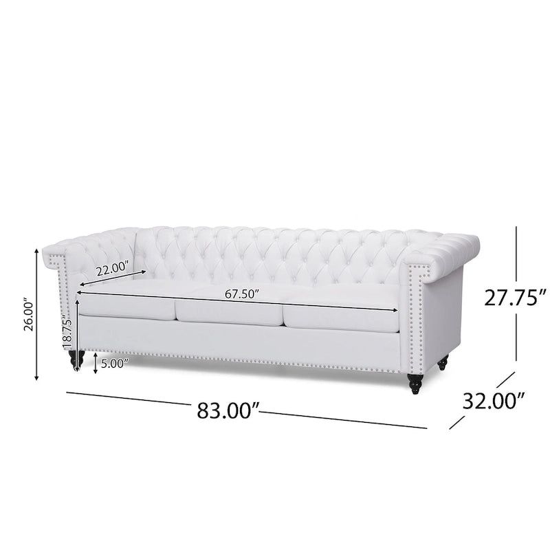 Canapé Chesterfield capitonné 3 places Parkhurst de Christopher Knight Home