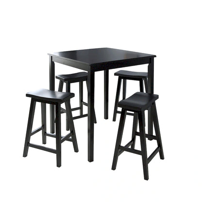 Ensemble de salle à manger 5 pièces Simple Living Black Belfast Saddle