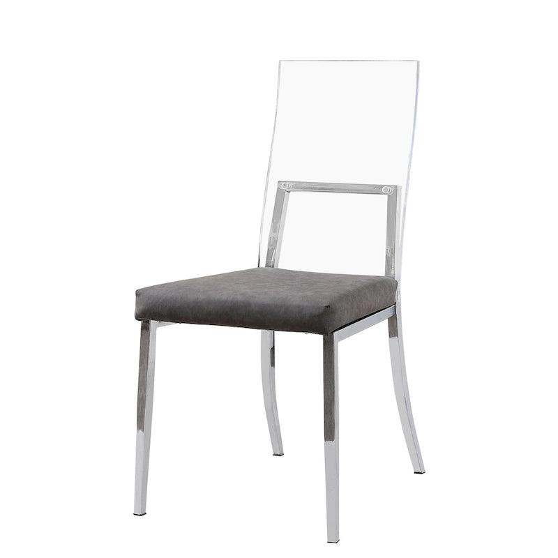Chaises de salle à manger modernes en acrylique transparent Copper Grove Brusartsi (lot de 2)
