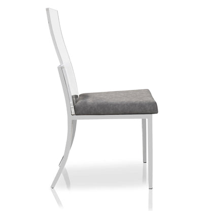 Chaises de salle à manger modernes en acrylique transparent Copper Grove Brusartsi (lot de 2)
