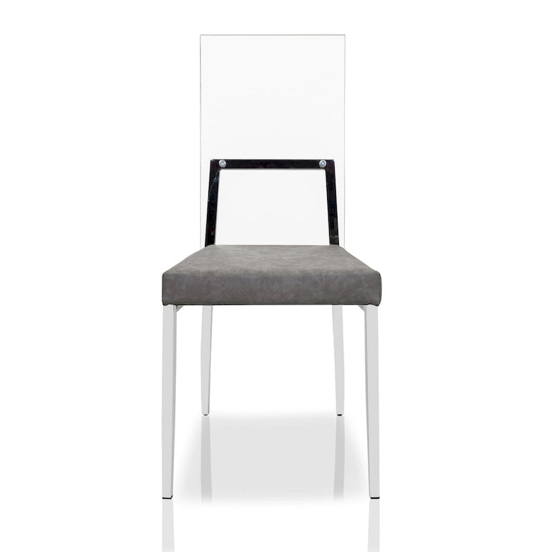 Chaises de salle à manger modernes en acrylique transparent Copper Grove Brusartsi (lot de 2)