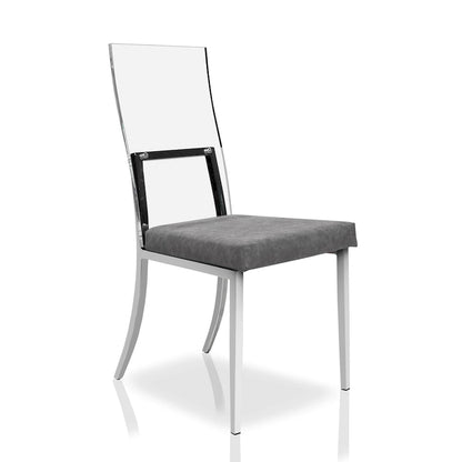 Chaises de salle à manger modernes en acrylique transparent Copper Grove Brusartsi (lot de 2)