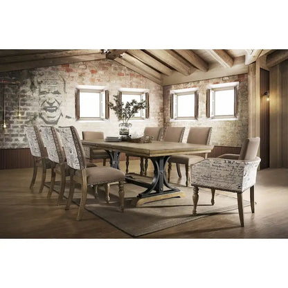 Ensemble de salle à manger Roundhill Furniture Birmingham 9 pièces avec table et fauteuils à rallonge amovible