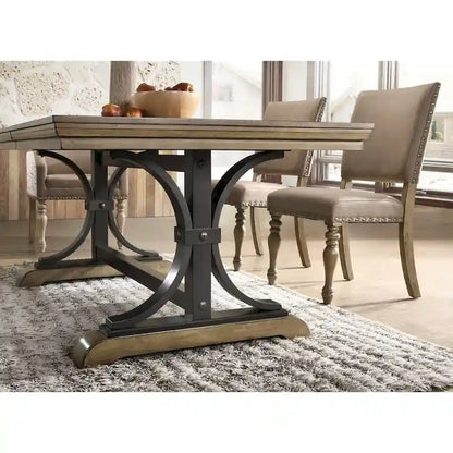 Ensemble de salle à manger Roundhill Furniture Birmingham 9 pièces avec table et fauteuils à rallonge amovible