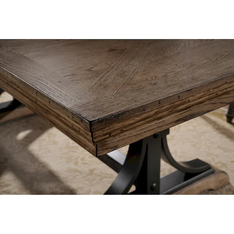 Ensemble de salle à manger Roundhill Furniture Birmingham 9 pièces avec table et fauteuils à rallonge amovible