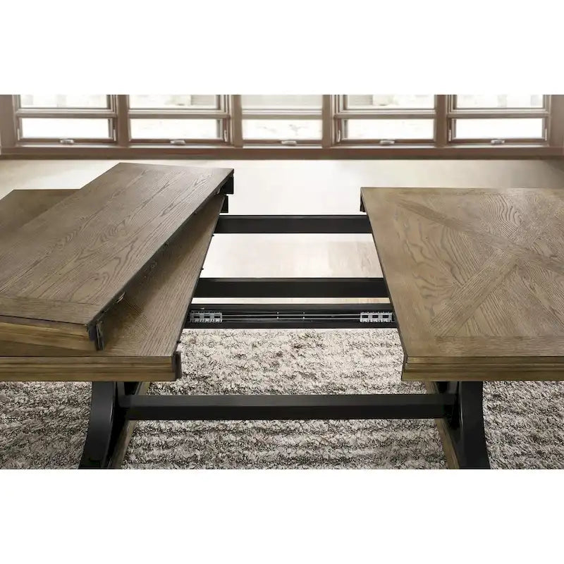 Ensemble de salle à manger Roundhill Furniture Birmingham 9 pièces avec table et fauteuils à rallonge amovible