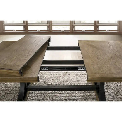 Ensemble de salle à manger Roundhill Furniture Birmingham 9 pièces avec table et fauteuils à rallonge amovible
