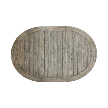 Ensemble de salle à manger 7 pièces Harola de Roundhill Furniture, table ronde à pied central avec rallonge de 18 pouces, 6 chaises.