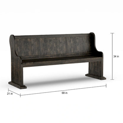 Banc de salle à manger en bois vieilli The Gray Barn Brees
