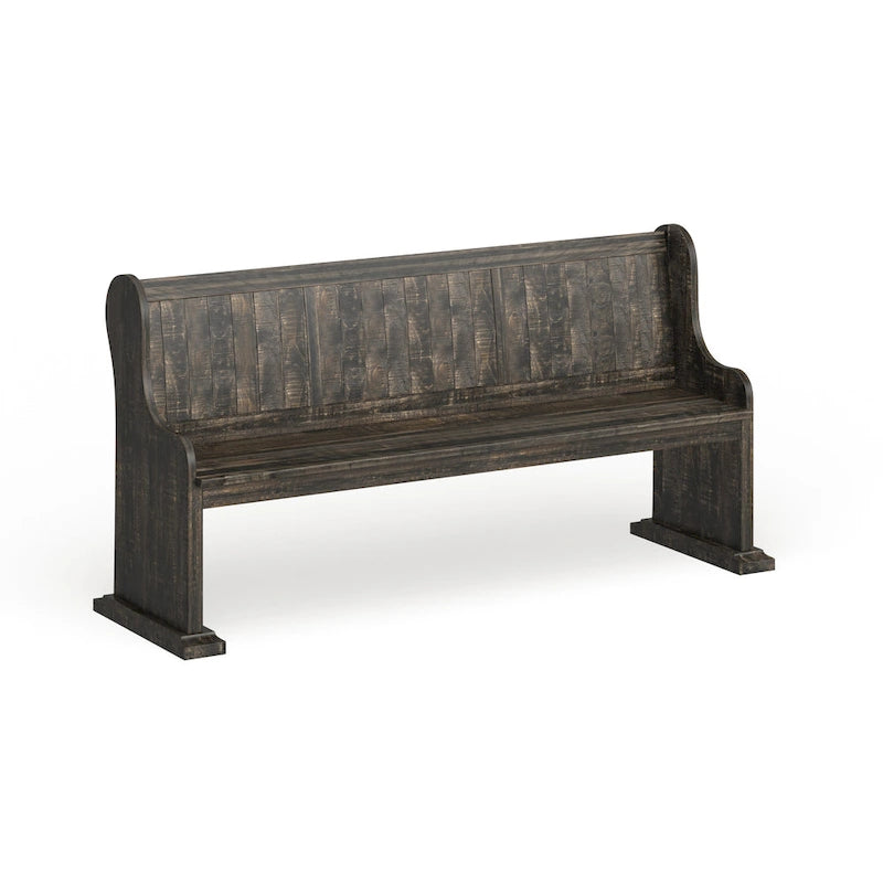 Banc de salle à manger en bois vieilli The Gray Barn Brees