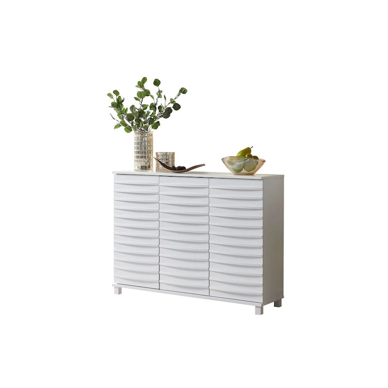 Buffet console avec rangement pour cuisine, salle à manger et salon, blanc
