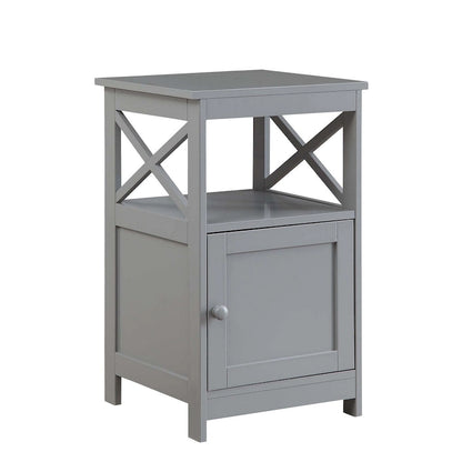 Table d'appoint Oxford de Convenience Concepts avec armoire de rangement et étagère