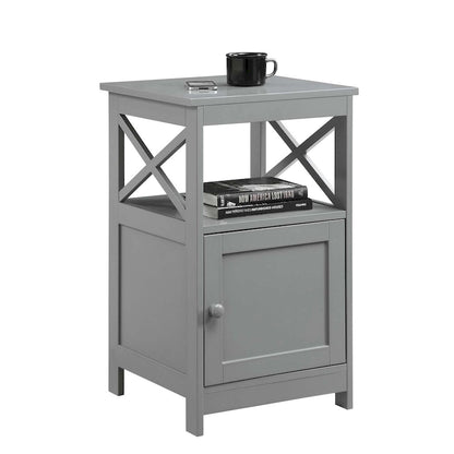 Table d'appoint Oxford de Convenience Concepts avec armoire de rangement et étagère
