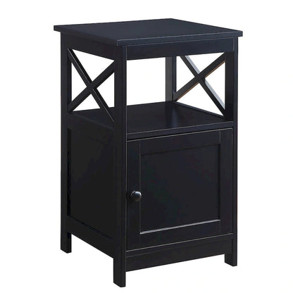 Table d'appoint Oxford de Convenience Concepts avec armoire de rangement et étagère
